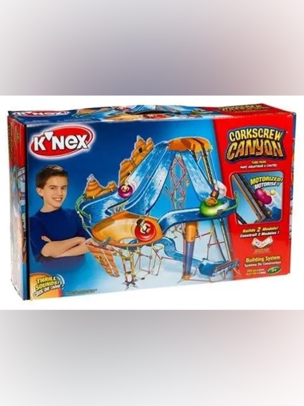 Corkscrew Canyon Motorized Playset - Blue & Orange